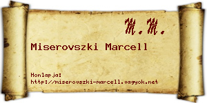 Miserovszki Marcell névjegykártya